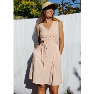 Toad and Co cotton striped summer dress - preppy style